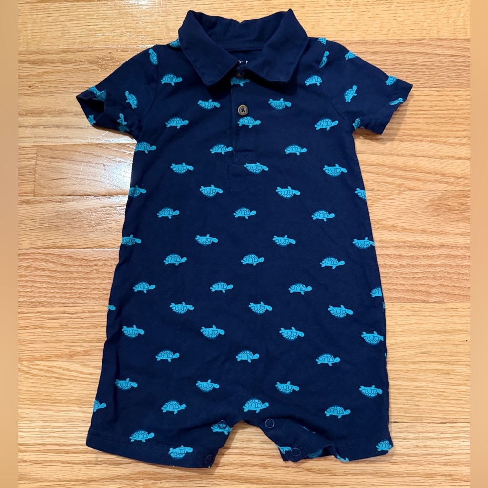 Carter's Midnight Blue Turtle Romper